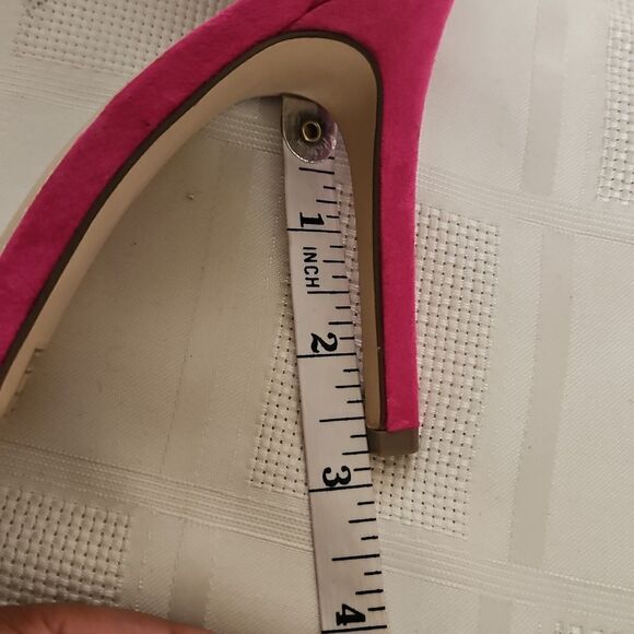 Elegant Pink Suede Women's Heels - Picture 4 of 16